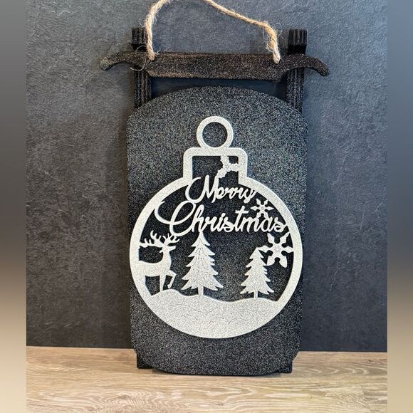 Hand Crafted Wood Sled Merry Christmas Wall Decor - Picture 1 of 2